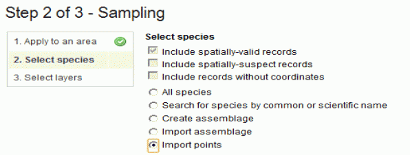 Import points Import points