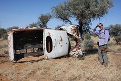 Day 5 - Photo 11: Paul and old field vehicle