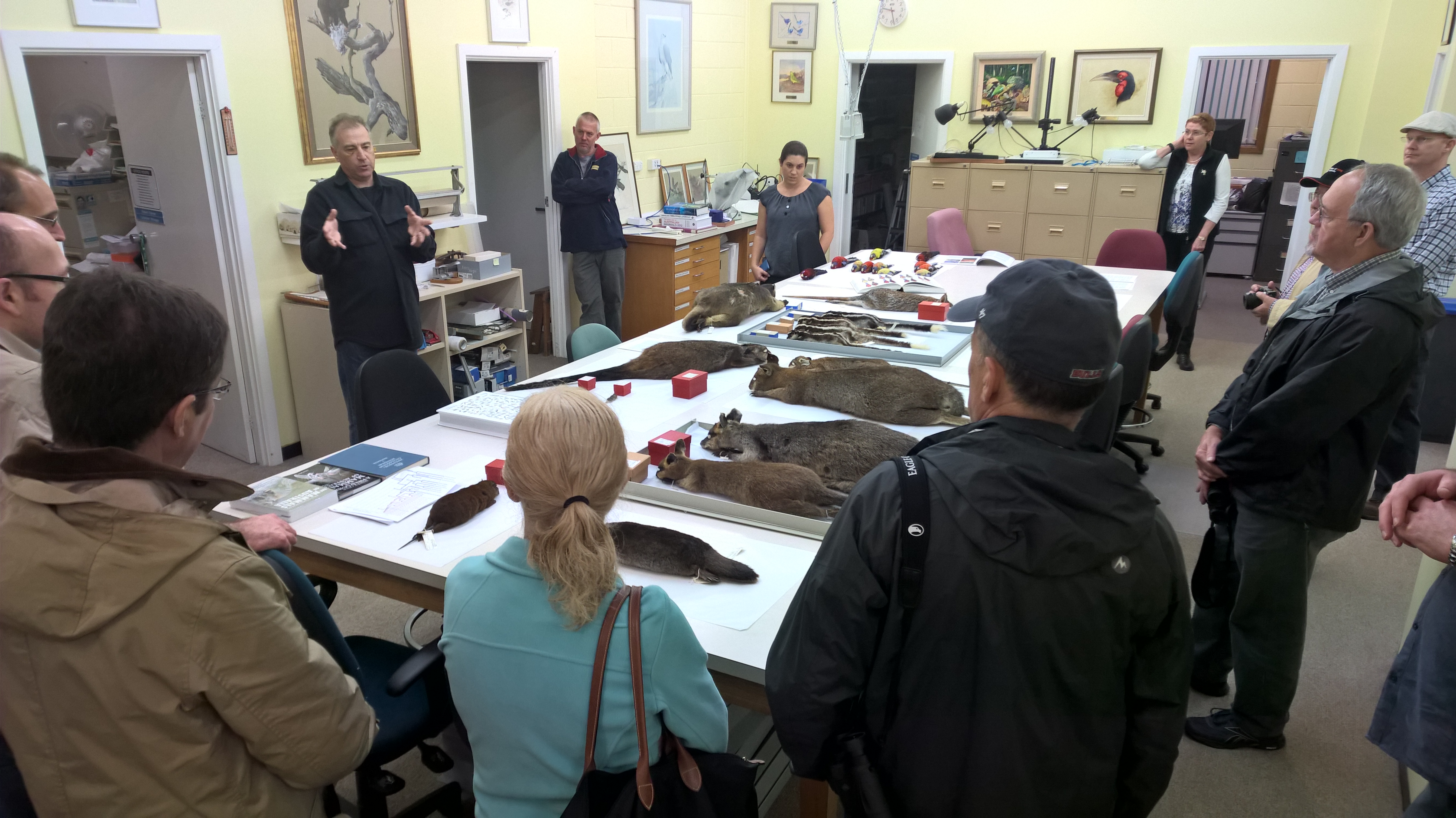 Touring the Australian National Wildlife Collection with Leo Joseph. Photo: Gil Nelson