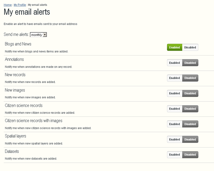 Email alerts Email alerts