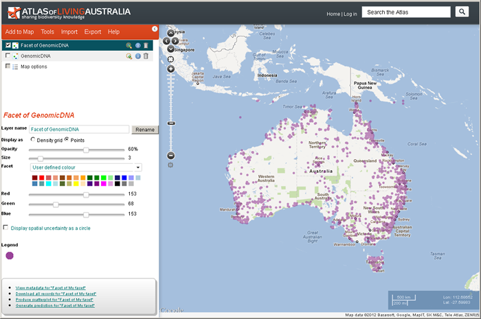 GenomicDNA and Lepidopteran facet layer displayed GenomicDNA and Lepidopteran facet layer displayed