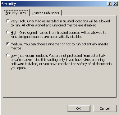 Change security setting in Windows Change security setting in Windows