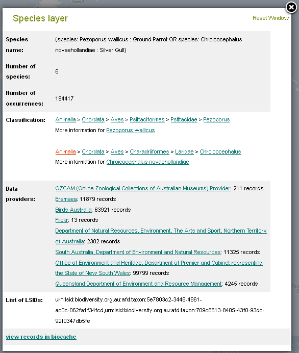 Species Assemblage Layer Metadata Species Assemblage Layer Metadata